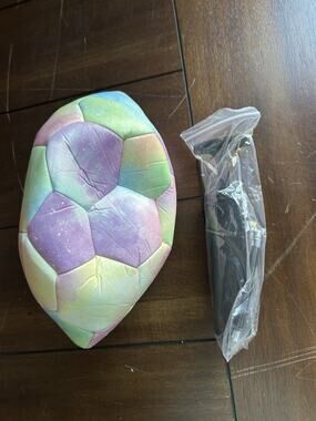 Picador Rainbow Soccer Ball with Pump New Open Box Outdoor Sports